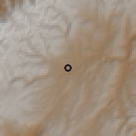 Shaded relief of the 60 km around Cuenca, drawn from the GMTED2010 grid