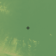 Shaded relief of the 60 km around Daule, drawn from the GMTED2010 grid
