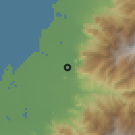 Shaded relief of the 60 km around El Guabo, drawn from the GMTED2010 grid