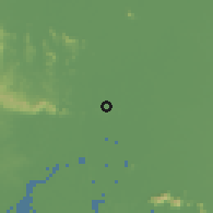 Shaded relief of the 60 km around Eloy Alfaro, drawn from the GMTED2010 grid