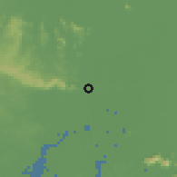 Shaded relief of the 60 km around Guayaquil, drawn from the GMTED2010 grid