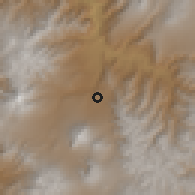 Shaded relief of the 60 km around Ibarra, drawn from the GMTED2010 grid