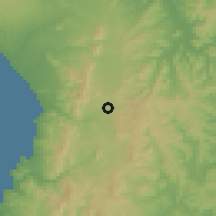 Shaded relief of the 60 km around Jipijapa, drawn from the GMTED2010 grid