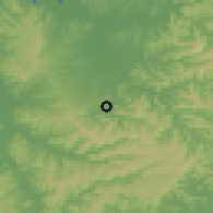 Shaded relief of the 60 km around Junin, drawn from the GMTED2010 grid
