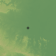 Shaded relief of the 60 km around Lomas de Sargentillo, drawn from the GMTED2010 grid