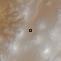 Shaded relief of the 60 km around Machachi, drawn from the GMTED2010 grid