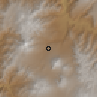Shaded relief of the 60 km around Atuntaqui, drawn from the GMTED2010 grid