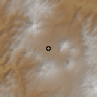 Shaded relief of the 60 km around Otavalo, drawn from the GMTED2010 grid