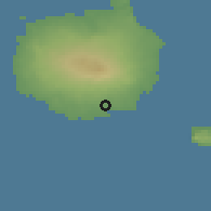 Shaded relief of the 60 km around Puerto Ayora, drawn from the GMTED2010 grid