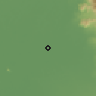 Shaded relief of the 60 km around Babahoyo, drawn from the GMTED2010 grid
