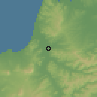 Shaded relief of the 60 km around Rocafuerte, drawn from the GMTED2010 grid