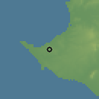 Shaded relief of the 60 km around Santa Elena, drawn from the GMTED2010 grid