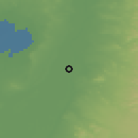 Shaded relief of the 56 km around El Wasta, drawn from the GMTED2010 grid