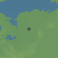 Shaded relief of the 57 km around Etsa, drawn from the GMTED2010 grid