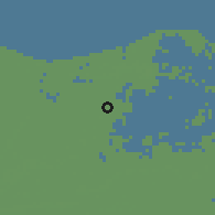 Shaded relief of the 56 km around Faraskoor, drawn from the GMTED2010 grid