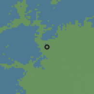 Shaded relief of the 56 km around Fowa, drawn from the GMTED2010 grid