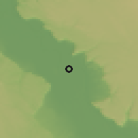 Shaded relief of the 57 km around Akhmim, drawn from the GMTED2010 grid