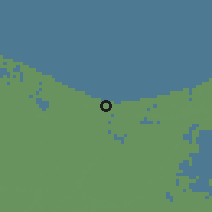 Shaded relief of the 56 km around Jamaşah, drawn from the GMTED2010 grid