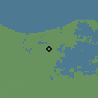 Shaded relief of the 56 km around Kafr Sa'd, drawn from the GMTED2010 grid