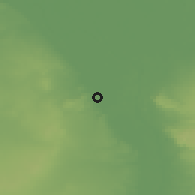Shaded relief of the 56 km around Kirdāsah, drawn from the GMTED2010 grid