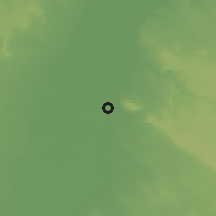 Shaded relief of the 57 km around Maghagheh, drawn from the GMTED2010 grid