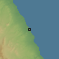 Shaded relief of the 58 km around Marsā 'Alam, drawn from the GMTED2010 grid