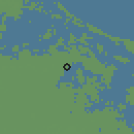 Shaded relief of the 56 km around Mataria, drawn from the GMTED2010 grid