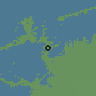 Shaded relief of the 56 km around Mootbas, drawn from the GMTED2010 grid