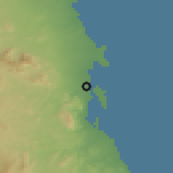 Shaded relief of the 57 km around Safaga, drawn from the GMTED2010 grid