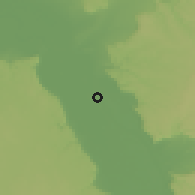 Shaded relief of the 57 km around Sāh̨īl Salim, drawn from the GMTED2010 grid