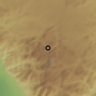 Shaded relief of the 57 km around Sānat Kātrayn, drawn from the GMTED2010 grid