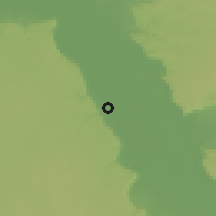 Shaded relief of the 57 km around Tema, drawn from the GMTED2010 grid