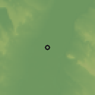 Shaded relief of the 57 km around al-'Idwah, drawn from the GMTED2010 grid