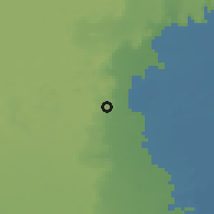 Shaded relief of the 56 km around as-Sāh̨l aš-Šamālī, drawn from the GMTED2010 grid