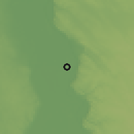 Shaded relief of the 57 km around Abo Korkas, drawn from the GMTED2010 grid