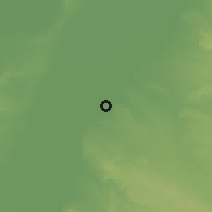 Shaded relief of the 57 km around Beba, drawn from the GMTED2010 grid