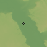 Shaded relief of the 57 km around Abo Teeg, drawn from the GMTED2010 grid