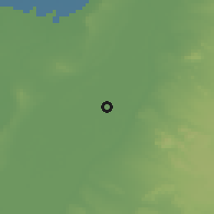 Shaded relief of the 57 km around Boosh, drawn from the GMTED2010 grid