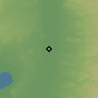 Shaded relief of the 56 km around El Ayat, drawn from the GMTED2010 grid