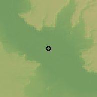 Shaded relief of the 57 km around El Balyana, drawn from the GMTED2010 grid