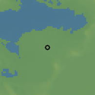 Shaded relief of the 56 km around El Faiyum, drawn from the GMTED2010 grid