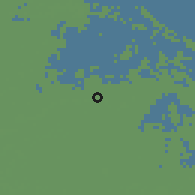Shaded relief of the 56 km around El Gamalia, drawn from the GMTED2010 grid