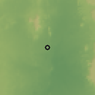 Shaded relief of the 57 km around El Harga, drawn from the GMTED2010 grid