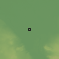 Shaded relief of the 56 km around El Kanater el Khira, drawn from the GMTED2010 grid