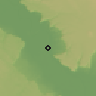 Shaded relief of the 57 km around El Mansha, drawn from the GMTED2010 grid