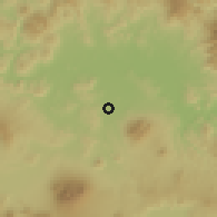Shaded relief of the 59 km around Aguilares, drawn from the GMTED2010 grid