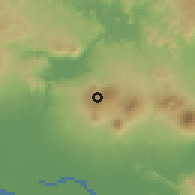 Shaded relief of the 60 km around Berlín, drawn from the GMTED2010 grid