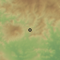 Shaded relief of the 59 km around Cacaopera, drawn from the GMTED2010 grid