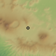 Shaded relief of the 59 km around Ciudad Arce, drawn from the GMTED2010 grid