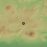 Shaded relief of the 59 km around Cojutepeque, drawn from the GMTED2010 grid